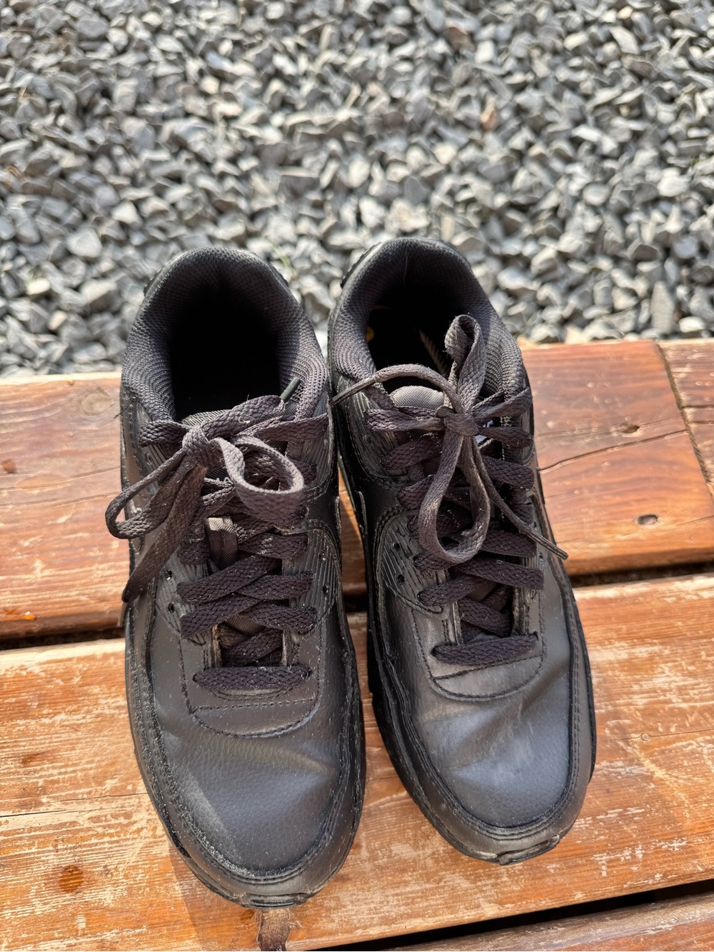Nike Black Leather Air Max Sneakers - Picture 2 of 7